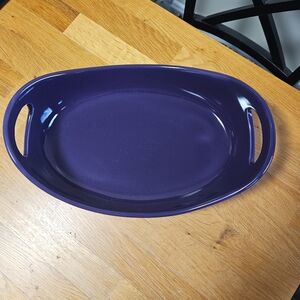 Rachael Ray Plum Purple Ceramic Oval Baking Dish with Handles - 2.25 Quart